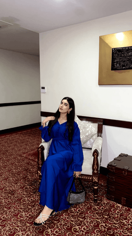 Cerulean Elegance Blue Maxi - AREEJ | Online