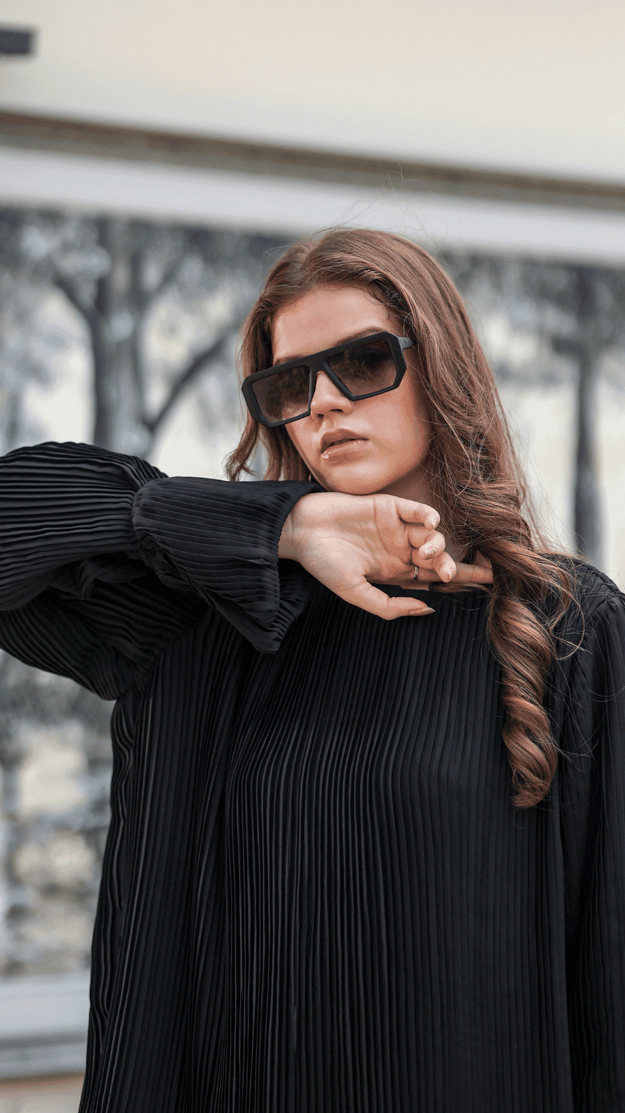 Black Pleated Co-Ord Set - AREEJ | Online