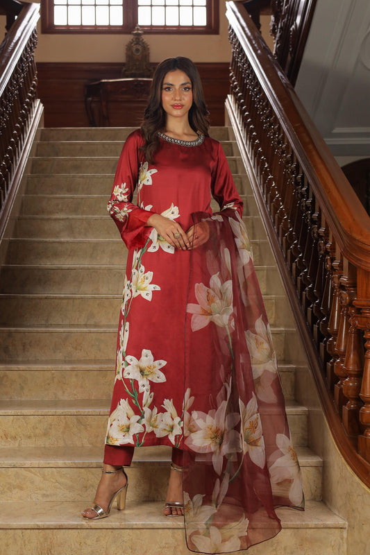 Gia Hand Embellished Long Dress