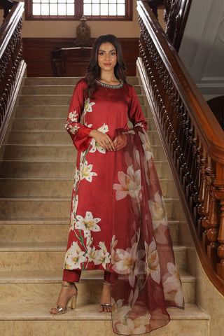 Gia Hand Embellished Long Dress