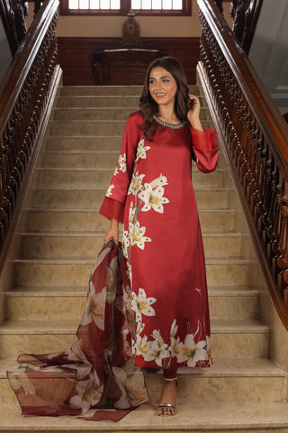 Gia Hand Embellished Long Dress