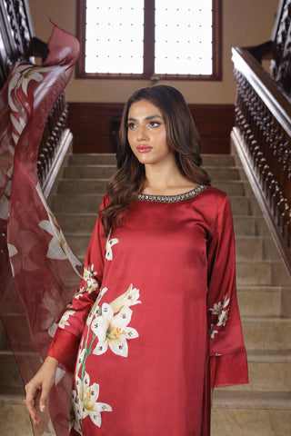 Gia Hand Embellished Long Dress