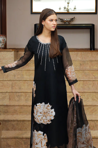 Mirabella Hand Embellished Long Dress 2PC