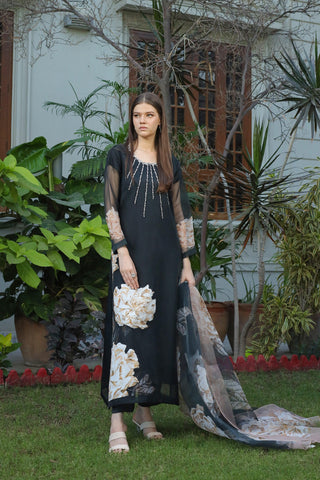 Mirabella Hand Embellished Long Dress 2PC