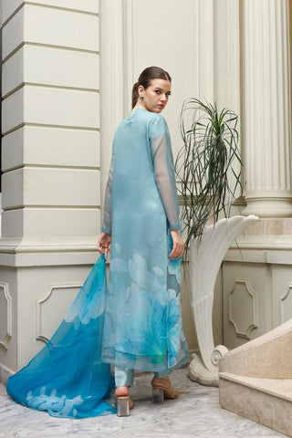 Azzurra Hand Embellished Long Dress