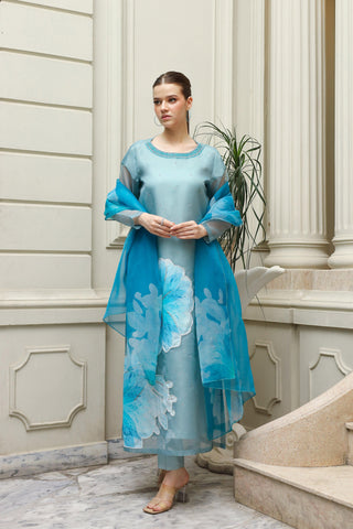Azzurra Hand Embellished Long Dress