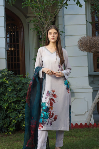 Blossom Hand Embellished Long Dress