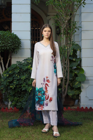 Blossom Hand Embellished Long Dress