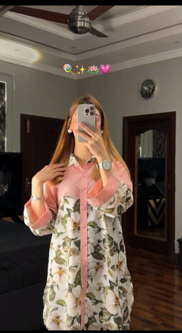 Fleur Soft Pink Co-Ord Set (2-PC Stitched)