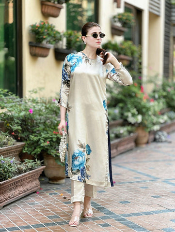 Blue Daisy Top (2-PC SET)